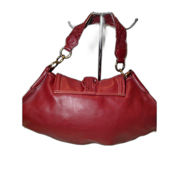 EUC Tommy Hilfiger PU Leather shoulder hobo bag braided handle purse Y2K vibes - Picture 3 of 11